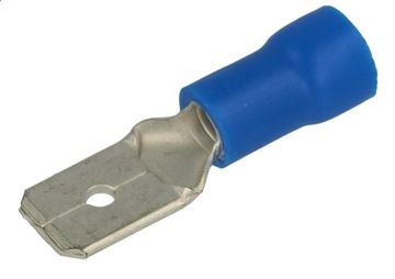 Konektor izolowany męski 6,3x0,8mm końcówka 10szt
