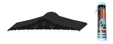 USZCZELKA GARAŻOWA PRÓG DO BRAMY 75x13MM 5M + KLEJ PROGOWA B-662