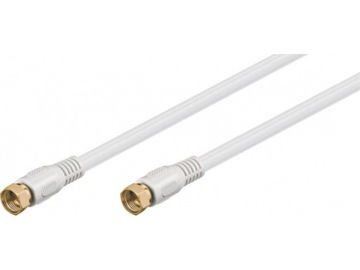 Kabel wtyk F - wtyk F 1,5m Goobay biały 80dB
