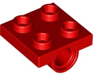LEGO Płytka - plate mod 2x2 (2817) czerwona 2szt.