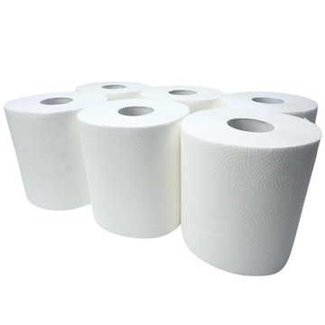 RĘCZNIK PAPIEROWY 6 szt x 100m BIAŁY 100% CELULOZA 2 WARSTWOWY DUŻA PACZKA