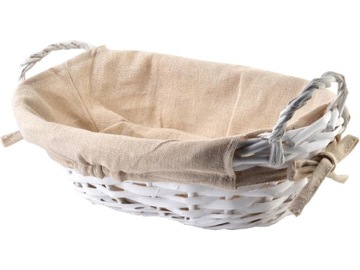 KOSZYK NA PIECZYWO CHLEB BUŁKI STÓŁ OWALNY KOSZYCZEK 26x17x8cm BEŻ