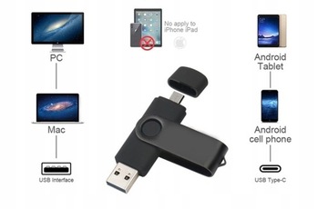 Двусторонний USB/USB-C OTG-накопитель 64 ГБ