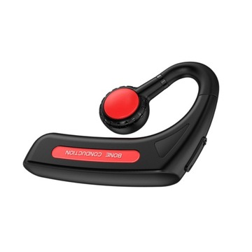Słuchawki Bluetooth 5.1 170 mAh Zestaw słuchawkowy z zaczepem na ucho Voice Czarno-czerwony