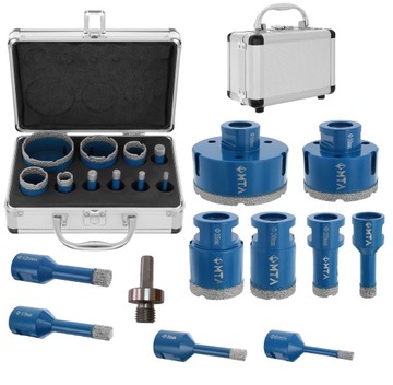 ZESTAW OTWORNIC KORONEK DO GRESU W WALIZCE MTA 10 KORONEK 6-68 +ADAPTER M14