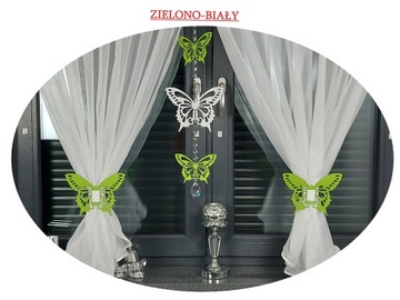 UPIĘCIE OZDOBNE AŻUROWE DO FIRAN ZASŁON MOTYLEK