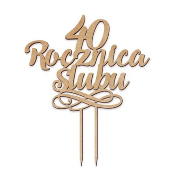 TOPPER na tort ozdoba na Rocznicę Ślubu