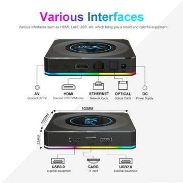 X96 X4 S905X4 Android11 ​​Интеллектуальный сетевой плеер высокой четкости 8K TVBOX