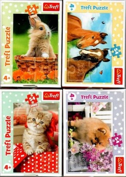 Trefl 54el. MINI Puzzle Mini ZWIERZĄTKA 4+