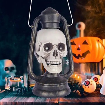 ФОНАРЬ ДЛЯ ХЭЛЛОУИНА, СВЕТОДИОДНАЯ СТАТУЭТКА ЧЕРЕПА, УКРАШЕНИЯ ДЛЯ ХЭЛЛОУИНА