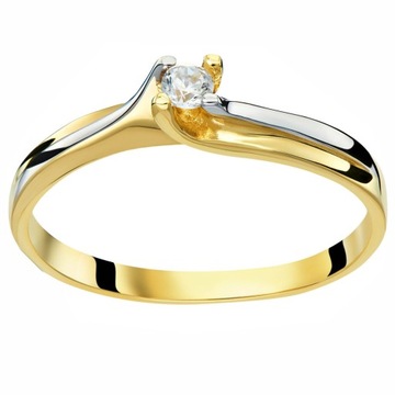 Zlatý prsteň 585 BRILANT DIAMANT 0,06ct 24h