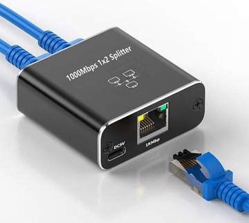 Адаптер мини-переключатель-сплиттер LAN Ethernet RJ45 2xRJ45 1000M 1 ГБ