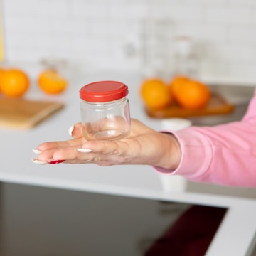 БАНКА 100 мл ПИЩЕВЫЙ КОНТЕЙНЕР ДЛЯ ПРИГОТОВЛЕНИЯ МЕДОВОГО ВАРЕНИЯ стеклянные банки 5X