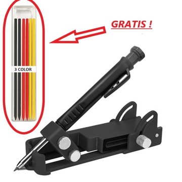 Regulowany Ołówek Wielofunkcyjny Znacznik Stolarski Cyrkiel do Odrysowywani