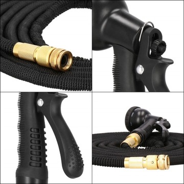 ВЫДВИЖНОЙ САДОВЫЙ ШЛАНГ ГИБКИЕ СОЕДИНИТЕЛИ ДЛЯ ПИСТОЛЕТА ПРОЧНАЯ РУЧКА 8в1 15м