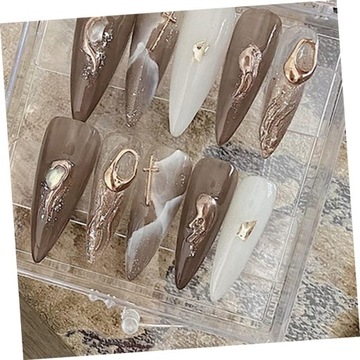 Коробка-держатель для ногтей на 24 шт., органайзер для накладных ногтей