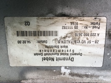 MERCEDES S TŘÍDA W220 98-02 NÁRAZNÍK PŘEDNÍ 744 PALCŮ KOMPLETNÍ