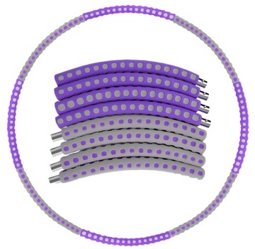 ODCHUDZAJĄCE HULAHOP KOŁO SKŁADANE HULA HOOP MASAŻ