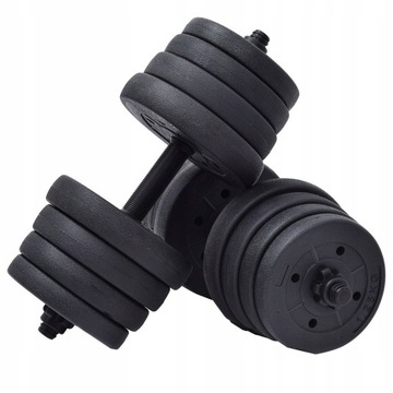 Hantle sztanga do ćwiczeń zestaw 2w1 30 kg