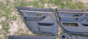 BMW E39 ЧЕРНЫЙ КОЖАНЫЙ КОМПЛЕКТ БОКОВИН для универсала COMBI