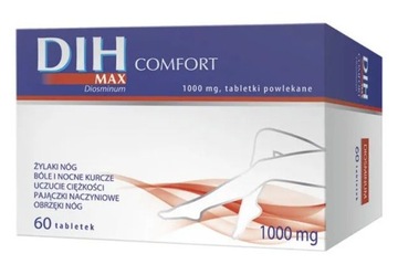 DIH Max comfort diosmina 1000mg żylaki 60 tabletek