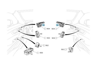 BLOK PŘEPÍNAČŮ REGULACE SEDADLA A2319058900 LEVÝ