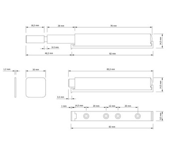 Магнитный бампер, нажмите, чтобы открыть, серый