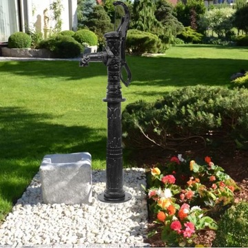 POMPA ABISYNKA +PODSTAWA CZARNA OZDOBNA OGRODOWA CZARNA DELUX WYSOKA JAKOŚĆ