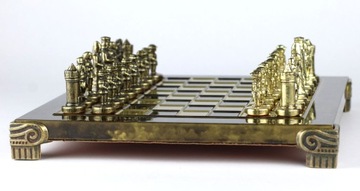 КРАСИВЫЕ ЛАТУННЫЕ МЕТАЛЛИЧЕСКИЕ ШАХМАТЫ В ПОДАРОК