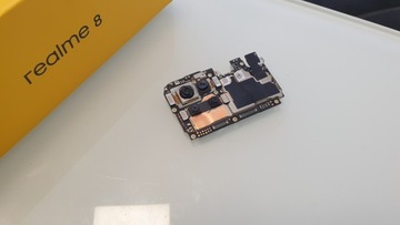 ORYGINALNA PŁYTA GŁÓWNA Realme 8 RMX3085 + czytnik linii Pudełko