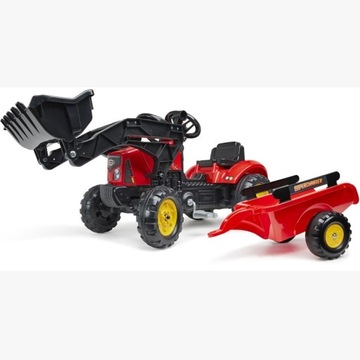 FALK TRACTOR ОТКРЫВАЮЩИЙСЯ КАПОТ + ПРИЦЕП + КОВШ