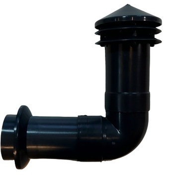 Wywiewka z rozetką kolanem fi110 DAKAJ BRĄZ