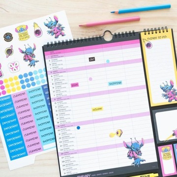 Disney Stitch - Настенный календарь/планировщик 2024/2025