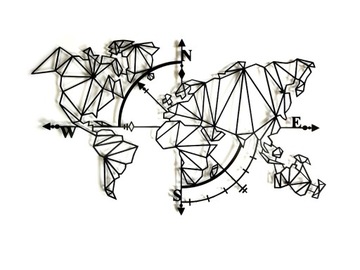 *decolicious, украшение GEO COMPASS 3D КАРТА МИРА