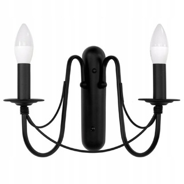 LAMPA ŚCIENNA KINKIET CZARNY ŚWIECZNIK LOFT LAMPKA APP646