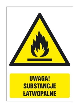 26 szt NAKLEJKI Substancje łatwopalne 100x148mm
