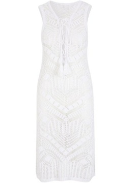 B.P.C sukienka plażowa ażurowa biała ^48/50