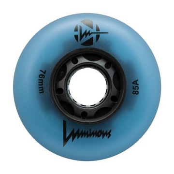 KOŁA ŚWIECĄCE DO ROLEK LUMINOUS BLUE GLOW 76MM FLUORESCENCYJNE