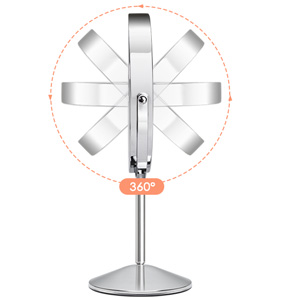 КОСМЕТИЧЕСКОЕ ЗЕРКАЛО LED 10X СЕРЕБРЯНЫЕ БАТАРЕИ