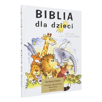 Biblia dla dzieci prezent na Chrzest pamiątka Chrztu Komunii z grawerem