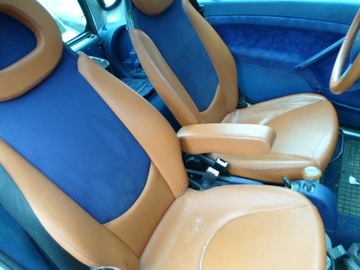 SMART FORTWO FOTELE SKÓRZANE SKÓRA KIEROWNICA KOMPLET