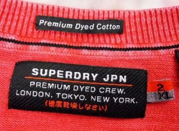 SUPERDRY PREMIUM DYED CREW Oryginalny Sweter XL/2X