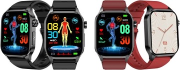 SMARTWATCH ZEGAREK MĘSKI Z EKG POMIAR CUKRU PULS CIŚNIENIE ROZMOWY MENU PL