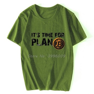 Męski t-shirt bawełna sportowa Czas na Plan B kryp