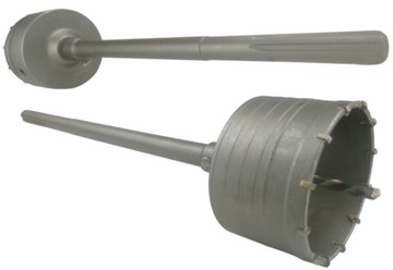 OTWORNICA DO MURU BETONU SDS PLUS KORONKA 65mm FREZ ADAPTER ZESTAW 2w1