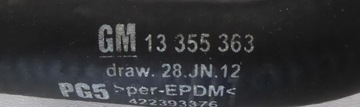 HADICE PŘÍVODY VODY OPEL ADAM 1.2 A12XEL