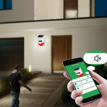 Умная уличная солнечная PIR-сигнализация Tuya