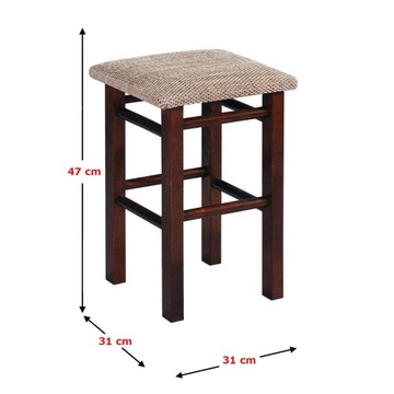 Деревянный кухонный табурет, стул из белой ольхи.