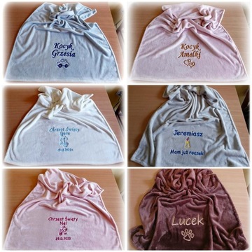 Длинношерстное, теплое ОДЕЯЛО на крещение, КРЕЩЕННЫЙ СУВЕНИР, с именем ребенка, датой, ВЫШИВКА