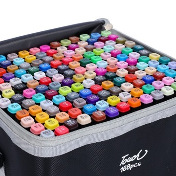 МАРКЕРЫ АЛКОГОЛЬНЫЕ ДВУХСТОРОННИЕ, МАРКЕРЫ, МАРКЕРЫ, ТРИПСЫ, 168 шт, набор, СУМКА